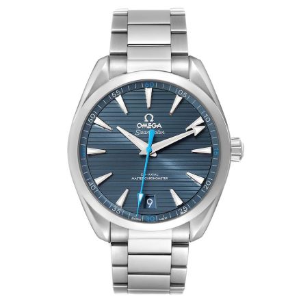 Omega Seamaster Aqua Terra Sea Blue 41mm Steel Dial Mens Watch