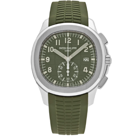 Patek Philippe Aquanaut Chronograph Khaki Green White Gold