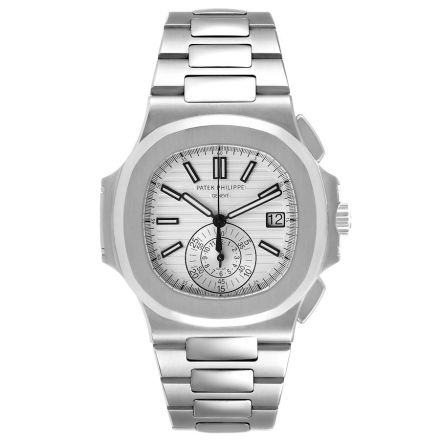 Patek Philippe Nautilus White Dial Steel Mens Watch 5980