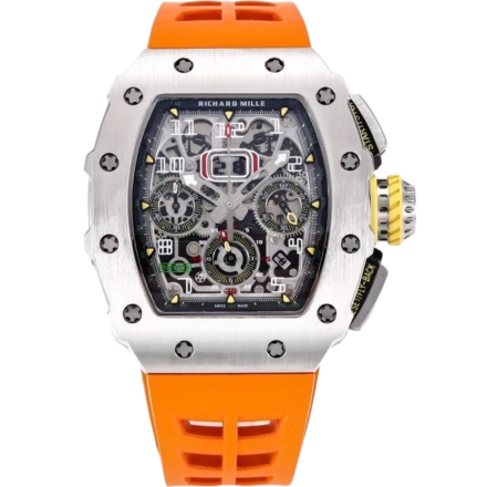 Richard Mille 11-03 Titanium Flyback Chronograph Orange 50mm Dial Watch