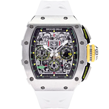 Richard Mille 11-03 Titanium Flyback Chronograph White 50mm Dial Watch