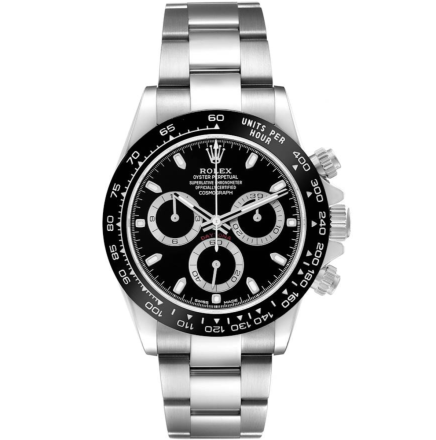 Replica Rolex Daytona Ceramic Bezel 41mm Black Dial Chronograph Mens Watch