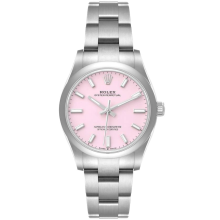 Replica Rolex Oyster Perpetual Candy Pink 41mm Dial Steel Watch