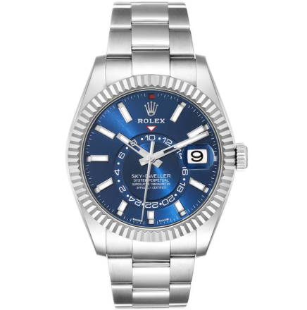 Replica Rolex Sky-Dweller Blue 42mm Dial Steel Mens Watch