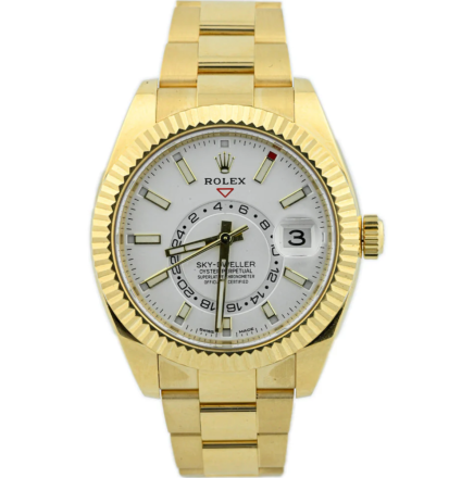 Replica Rolex Sky-Dweller Yellow Gold 42mm Dial Mens Watch