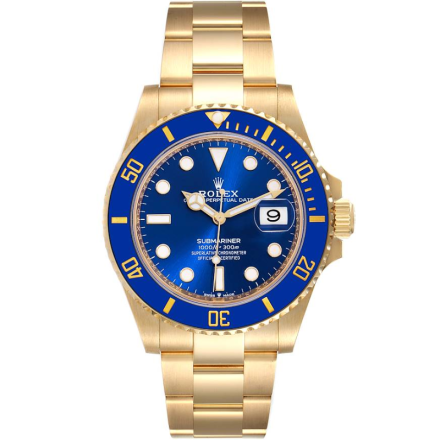 Replica Rolex Submariner Date Steel Yellow Gold Blue Bezel 41mm Mens Watch