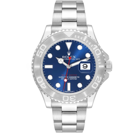 Replica Rolex Yacht-Master Steel Platinum Blue 40mm Mens Watch